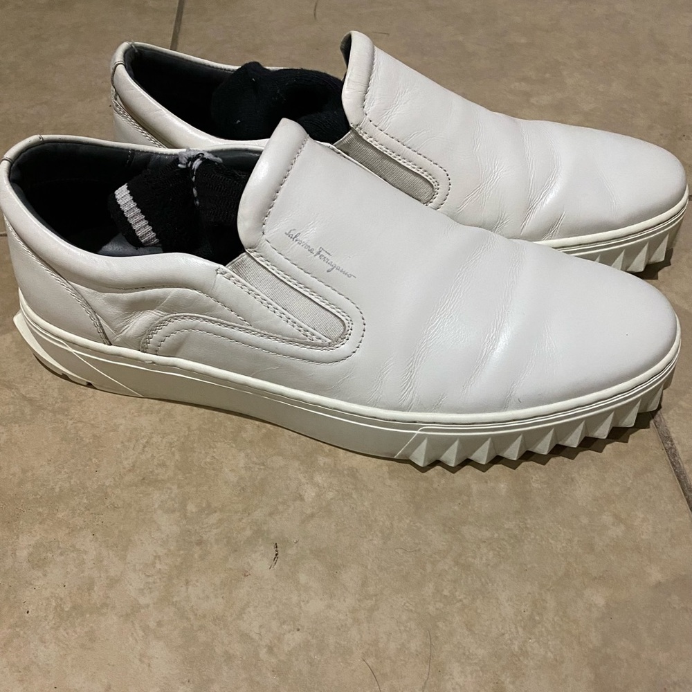 salvatore ferragamo slip on sneakers